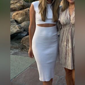 Pink aritzia midi dress